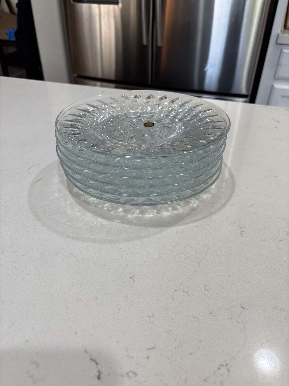 Set of 6 Vintage Princess House Coronation 24% Lead Crystal Salad Plates